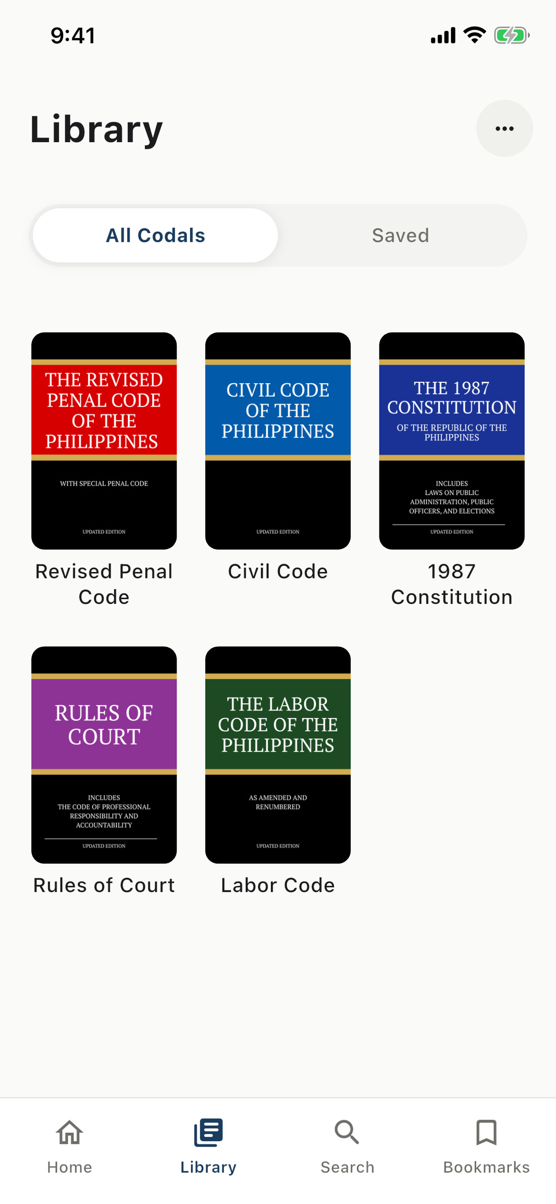 The Lexify library, showing the codal covers